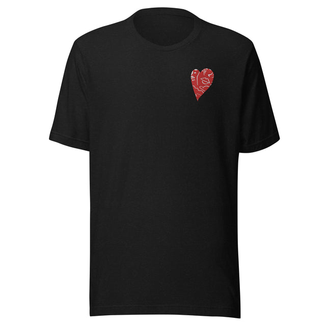Chaotic Love Embroidered Heart Tee